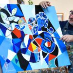 Fusion of Influences: Chagall, Picasso, and Miro in yoel benharrouche Art